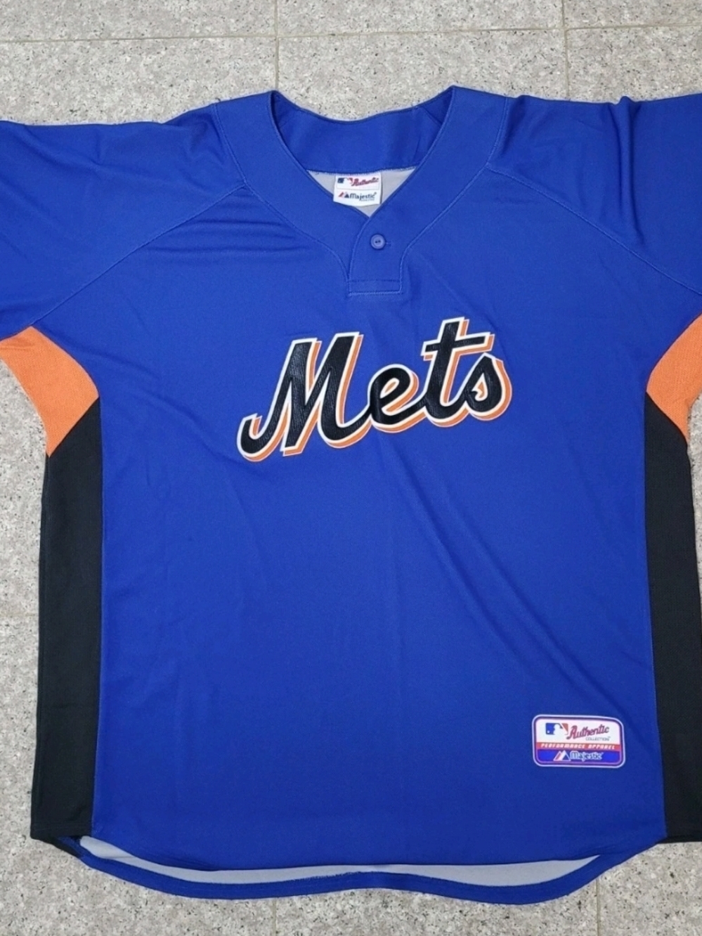 Mets Royal Blue Button Baseball Jersey